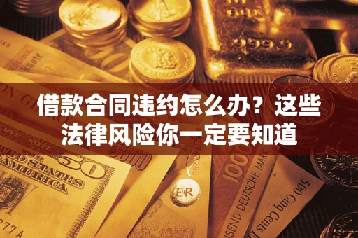 武汉借款合同违约怎么办？这些法律风险你一定要知道