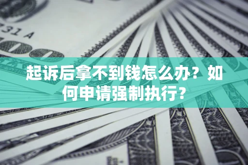 武汉起诉后拿不到钱怎么办？如何申请强制执行？