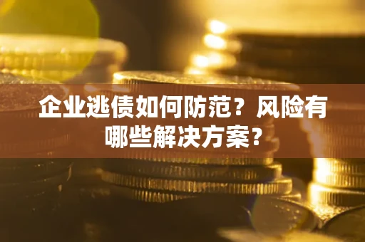 武汉企业逃债如何防范？风险有哪些解决方案？