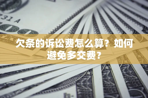 武汉欠条的诉讼费怎么算？如何避免多交费？