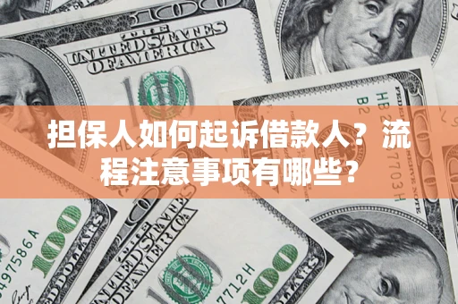 武汉担保人如何起诉借款人？流程注意事项有哪些？